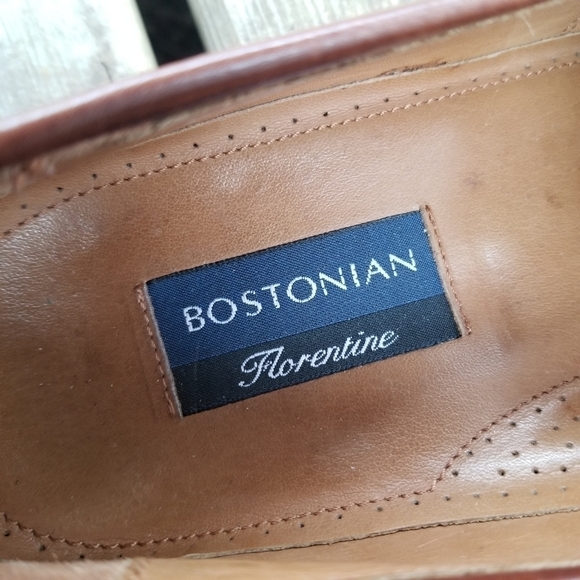 Vintage Bostonian Florentino Brown Leather Fringe Tasseled Moc Toe Loafers 11 - Picture 10 of 10